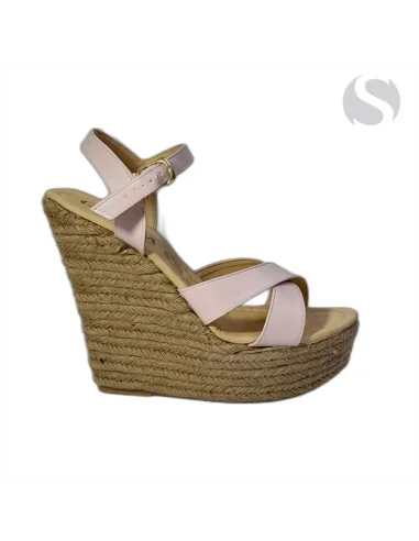 Bellas Alpargatas Cruzadas y Plataforma de Yute