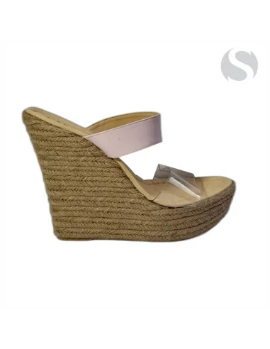 Bellas Alpargatas con Mica Transparente y Plataforma de Yute